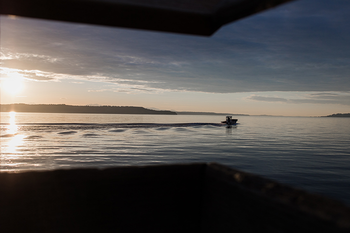 Photo of sunset and boat